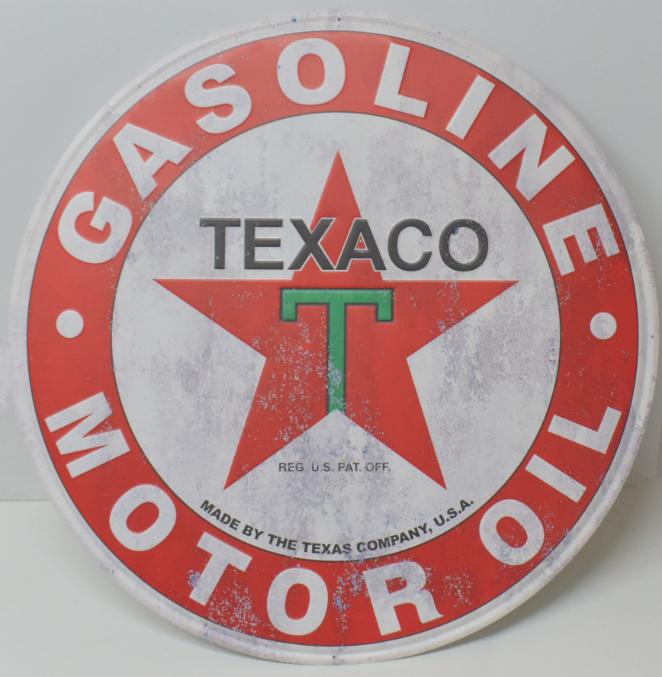 Texaco Star Die Cut Metal Sign