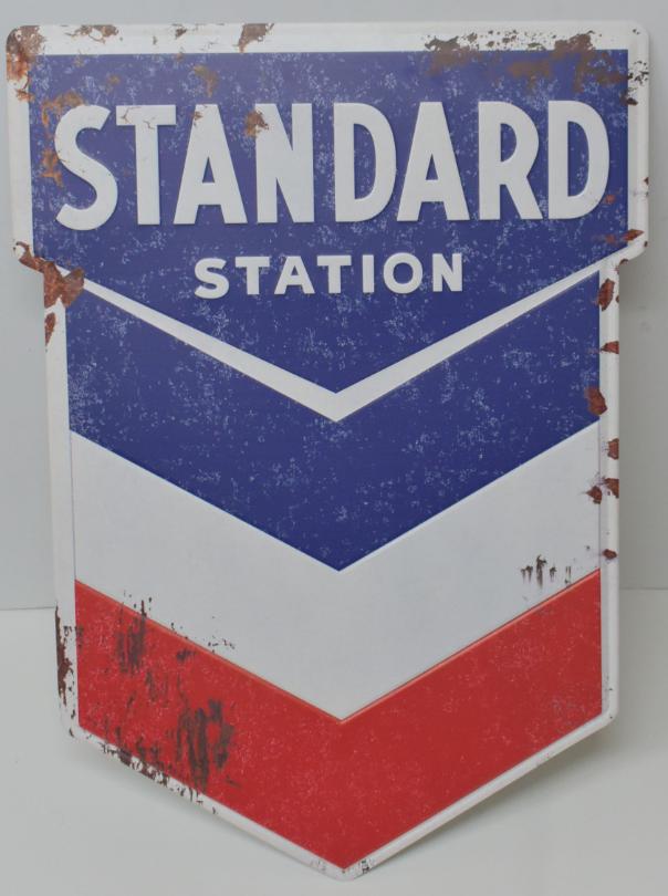 Standard Station Die Cut Metal Sign