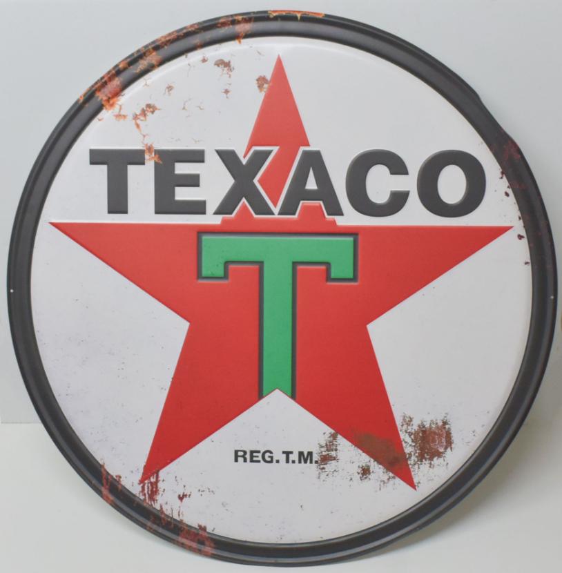 Texaco Star Die Cut Metal Sign