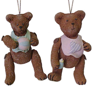 Baby Bear Ornament -- Assorted