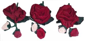 VELVET Rose Ornaments
