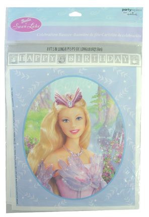 Hallmark Birthday Banner - BARBIE Swan Lake