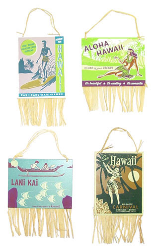 Metal HAWAIIAN Postcard Wall Hanging - Assorted