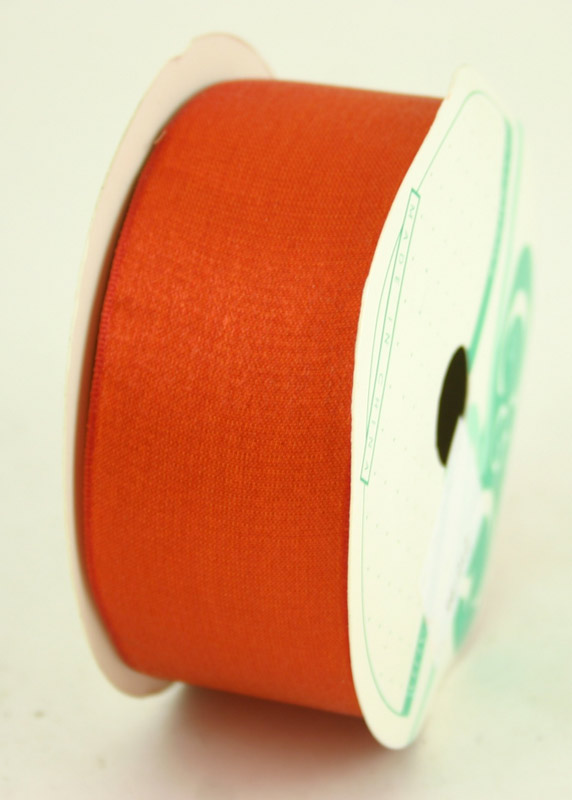 Silky Sheer Rust Ribbon / Wired Edge 1.5'' x 10 Yards