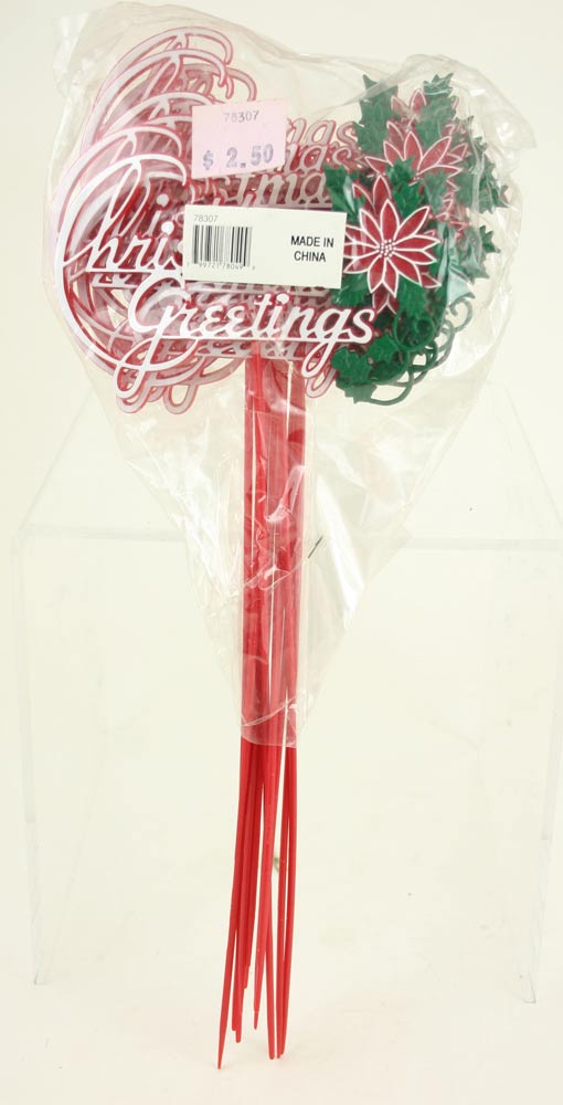 CHRISTMAS Greetings Decorative / Floral Pick