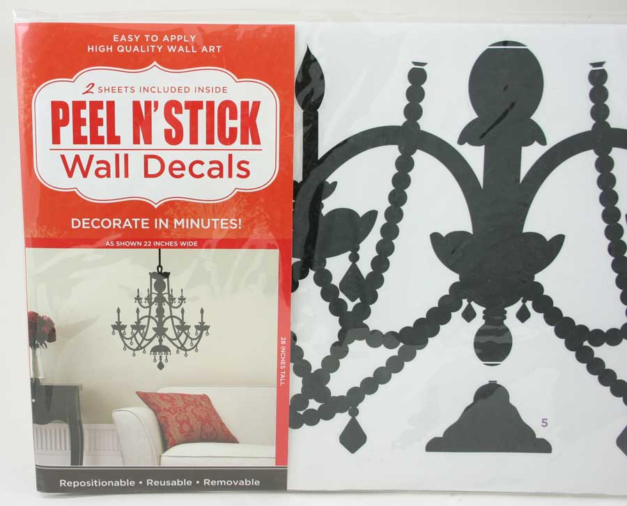 Chandelier Peel and Stick Wall Decor 22''