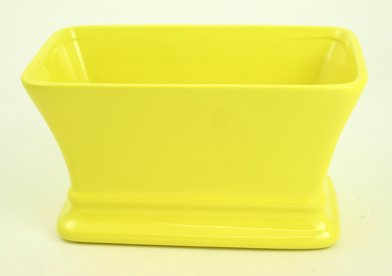 Oblong Yellow Planter / VASE