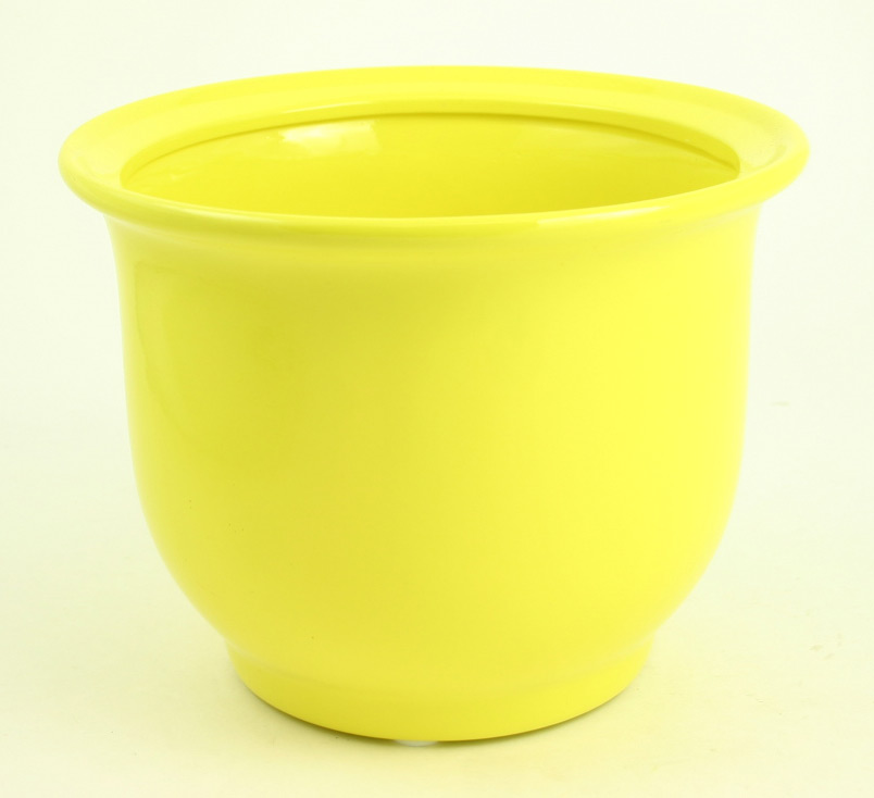 Yellow Ceramic Planter / VASE