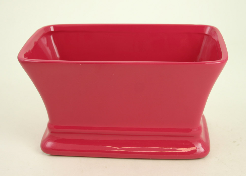 Dark Pink Oblong Planter / VASE