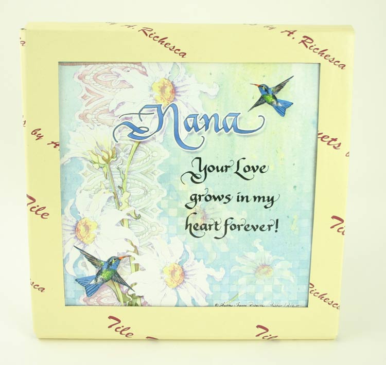 A. Richesca Nana Love HUMMINGBIRD Tile Trivet