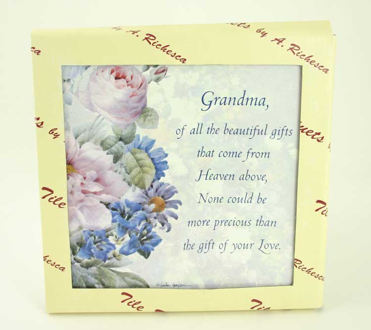 A. Richesca Grandma GIFT of Love / Rose Tile Trivet
