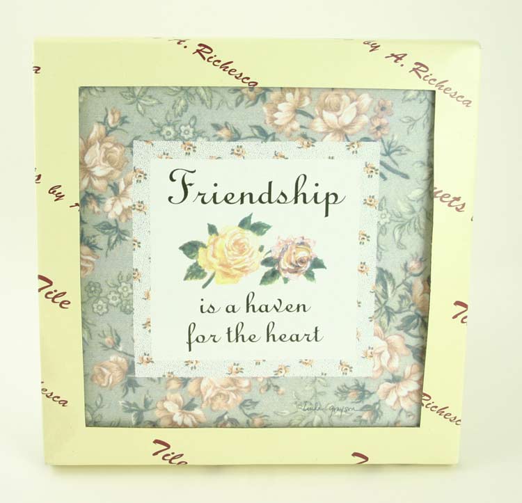 A. Richesca Friendship is a Haven for the Heart Tile Trivet