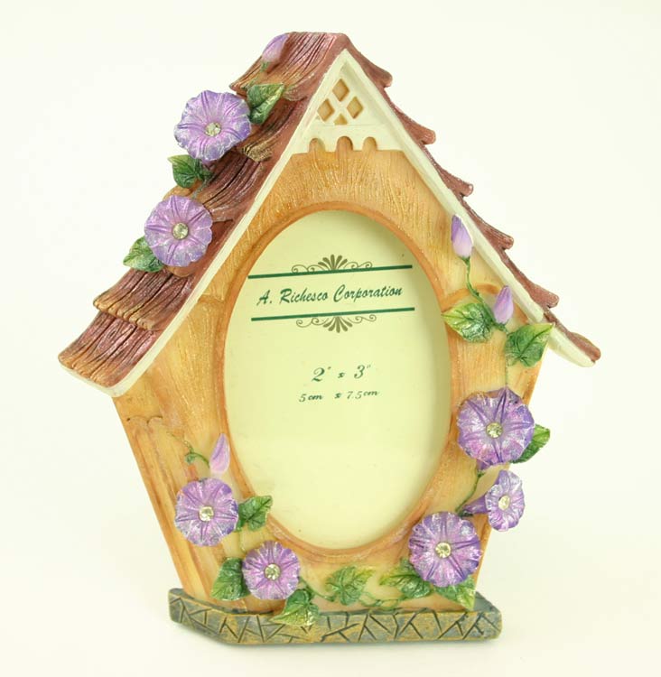 A. Richesca BIRDHOUSE Photo Frame with European Crystals