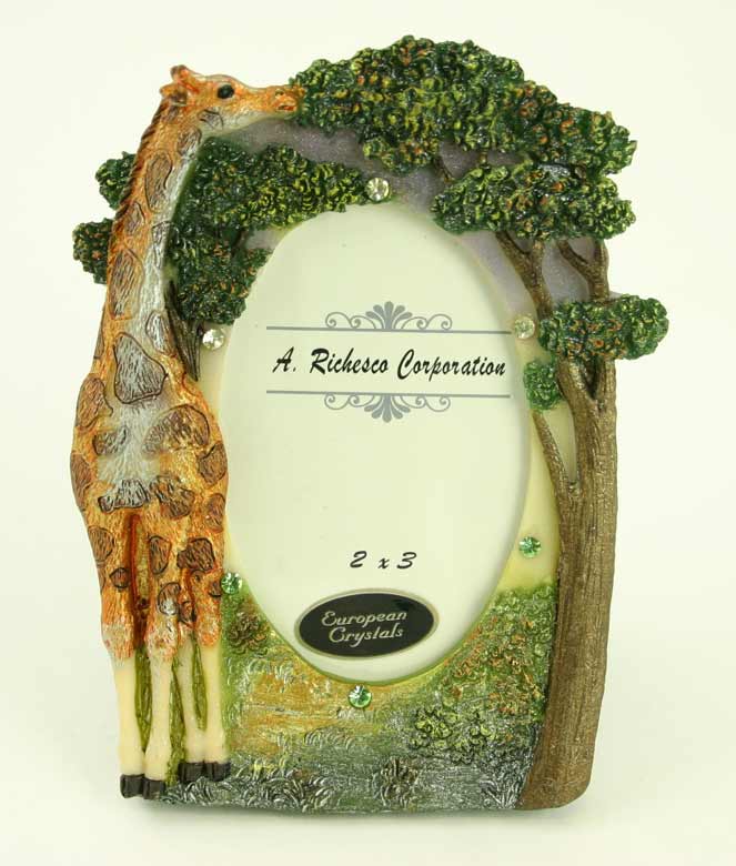 A. Richesca Giraffe Photo FRAME with European Crystals