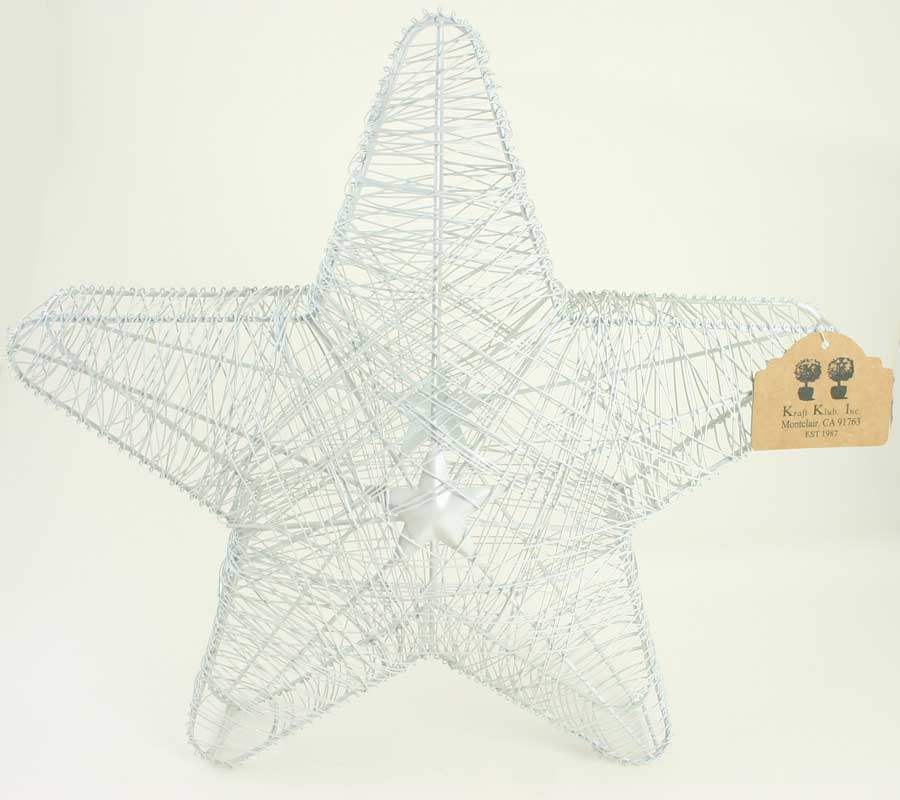 White Metal Wire Star