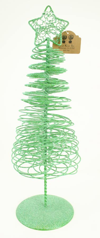 Green Glitter Wire CHRISTMAS Tree 20''