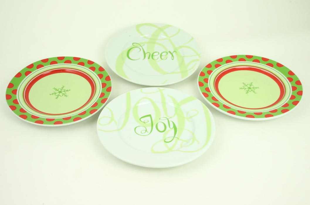 Joy / Cheer Christmas PLATES 6''