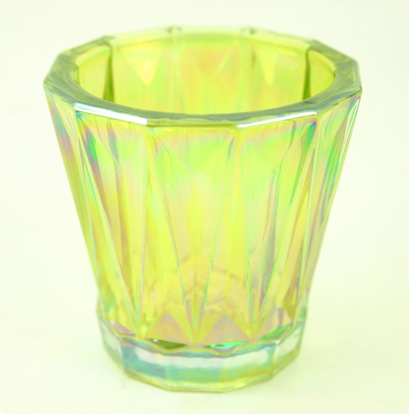 Green Glass VOTIVE CANDLE Holder
