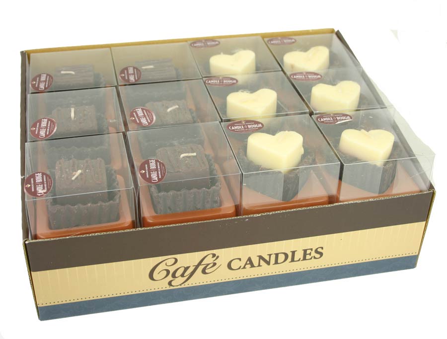Chocolate Scented Cafe CANDLEs 2 Assorted