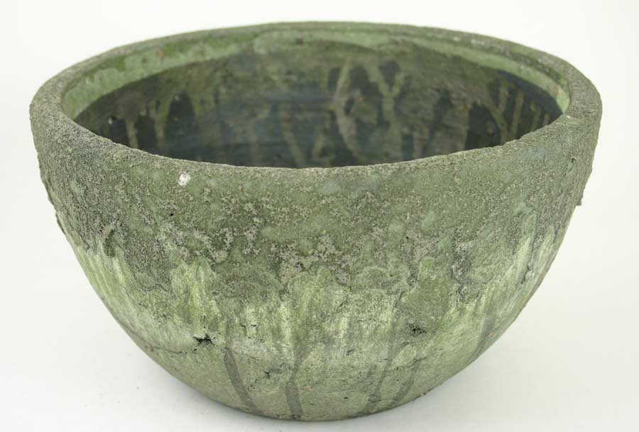 Green Moss Bowl Style Concrete VASE