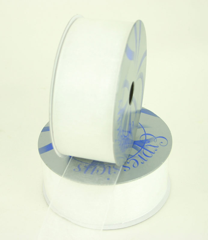 White Sheer Ribbon 1.5'' x 25 Yards