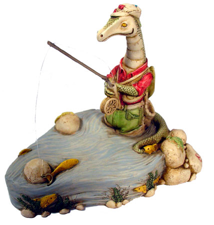 E. Vincent Dragon Figure - Fishing