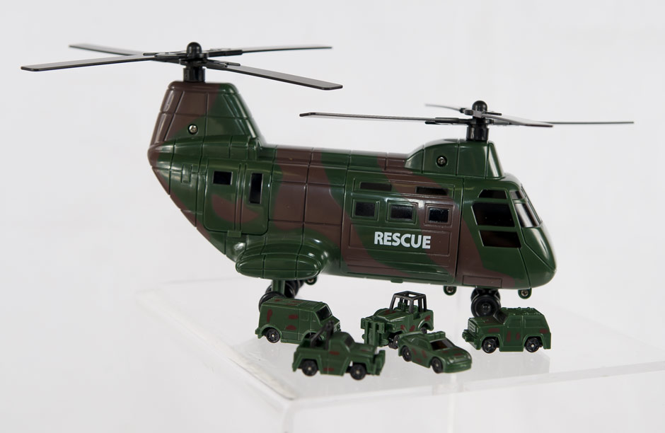 Military Rescue Helicopter / Truck Set