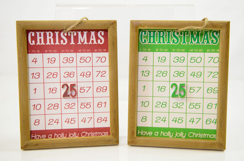 VINTAGE Finish Bingo Card Ornament 7''