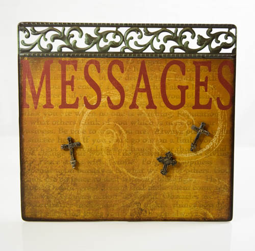 MAGNETic Metal Message Board with Cross MAGNETS