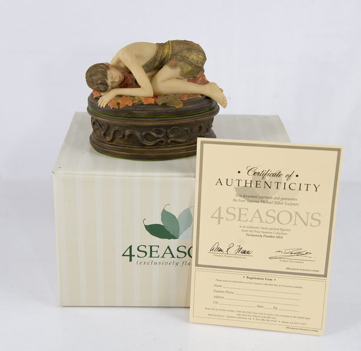 4 Seasons Woman Fall Lidded Box