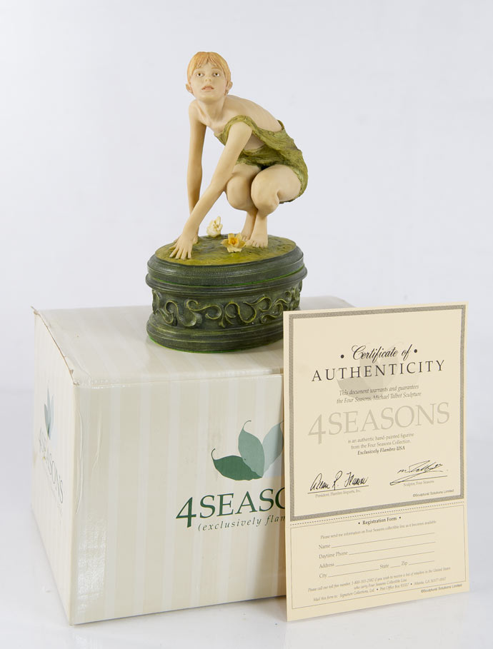 4 Seasons Woman Spring Lidded Box