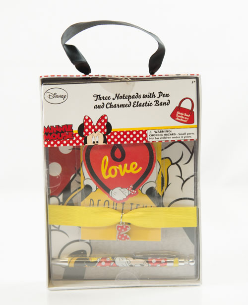 Disney Minnie Mouse Three Notepad / Pen / Bracelet Set