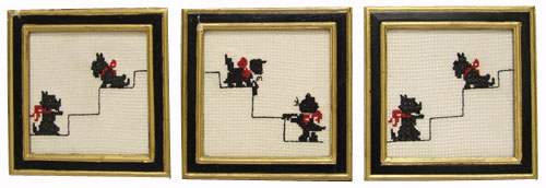 Scottie DOG Wall Art - Three Assorted