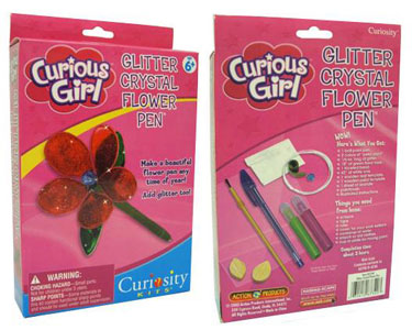 Curious Girl Glitter Crystal Flower PEN Kit