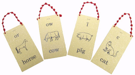 Flash Card Ornaments - Four Assorted