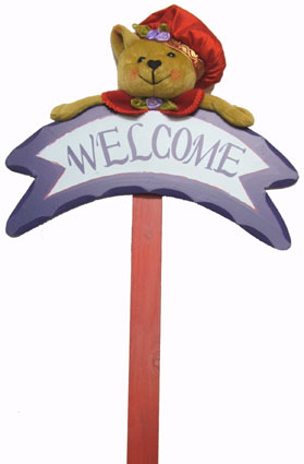 Welcome BEAR Yard Stake