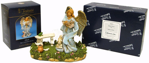 Fontanini Celia ANGEL with Garden Scene