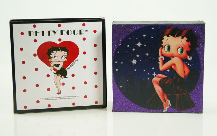 Westland Betty Boop Starry Night Glitter Canvas 8 x 8