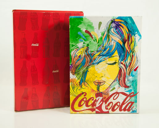 Coca-Cola Refresh Yourself Glitter Canvas 8x8