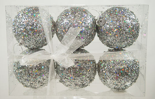 Silver Ball Ornaments