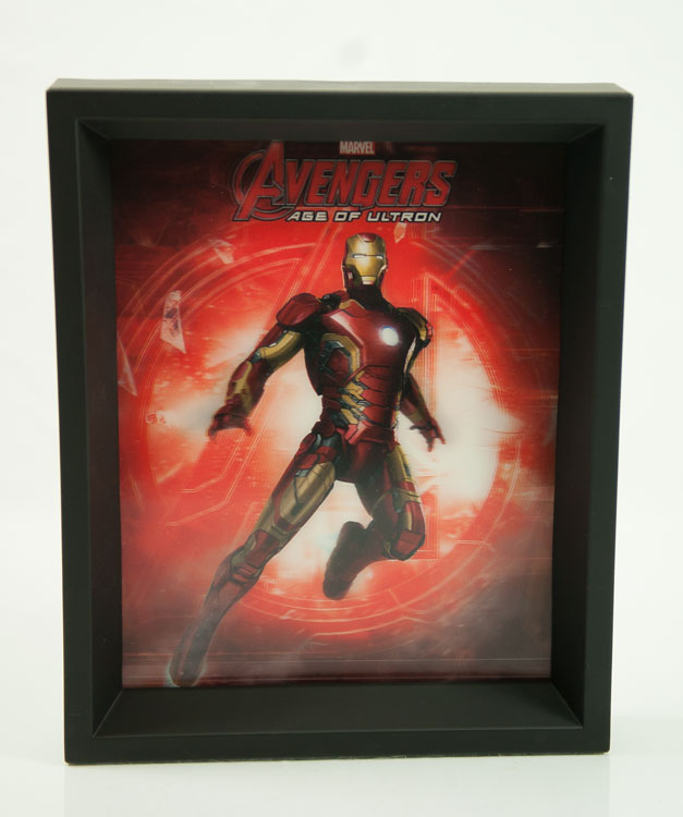 Marvel Holographic Iron Man Age Of Ultron Log 3D Shadowbox