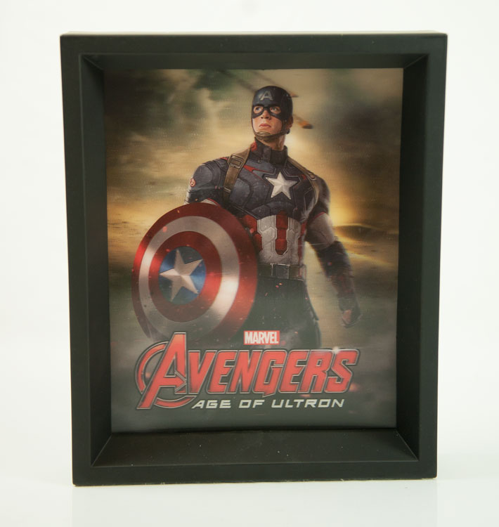 Marvel Holographic Captain America Age Of Ultro 3D Shadowbox