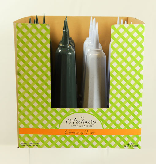 CeMetary PlastiC Vase 9.75'' In DISPLAY
