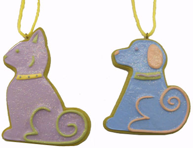 Cat & DOG Cookie Ornaments - Two Assorted