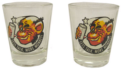 Hipster's Choice Monkey Shot GLASSES - Set of Two