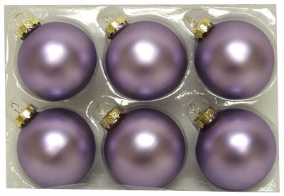 Color Works Lavender Ornament Set - Set of Six