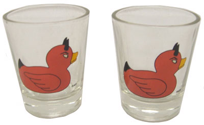Hipster's Choice© Devil Duck Shot GLASSES - Set of Two