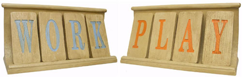 Reversible Work/Play Tiles with DISPLAY - Set of 5