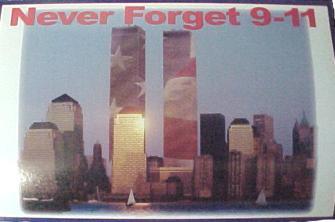 Never Forget 9-11 Window STICKER Cling