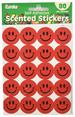 Red Scented Smiley Face STICKERS - 80 Pack